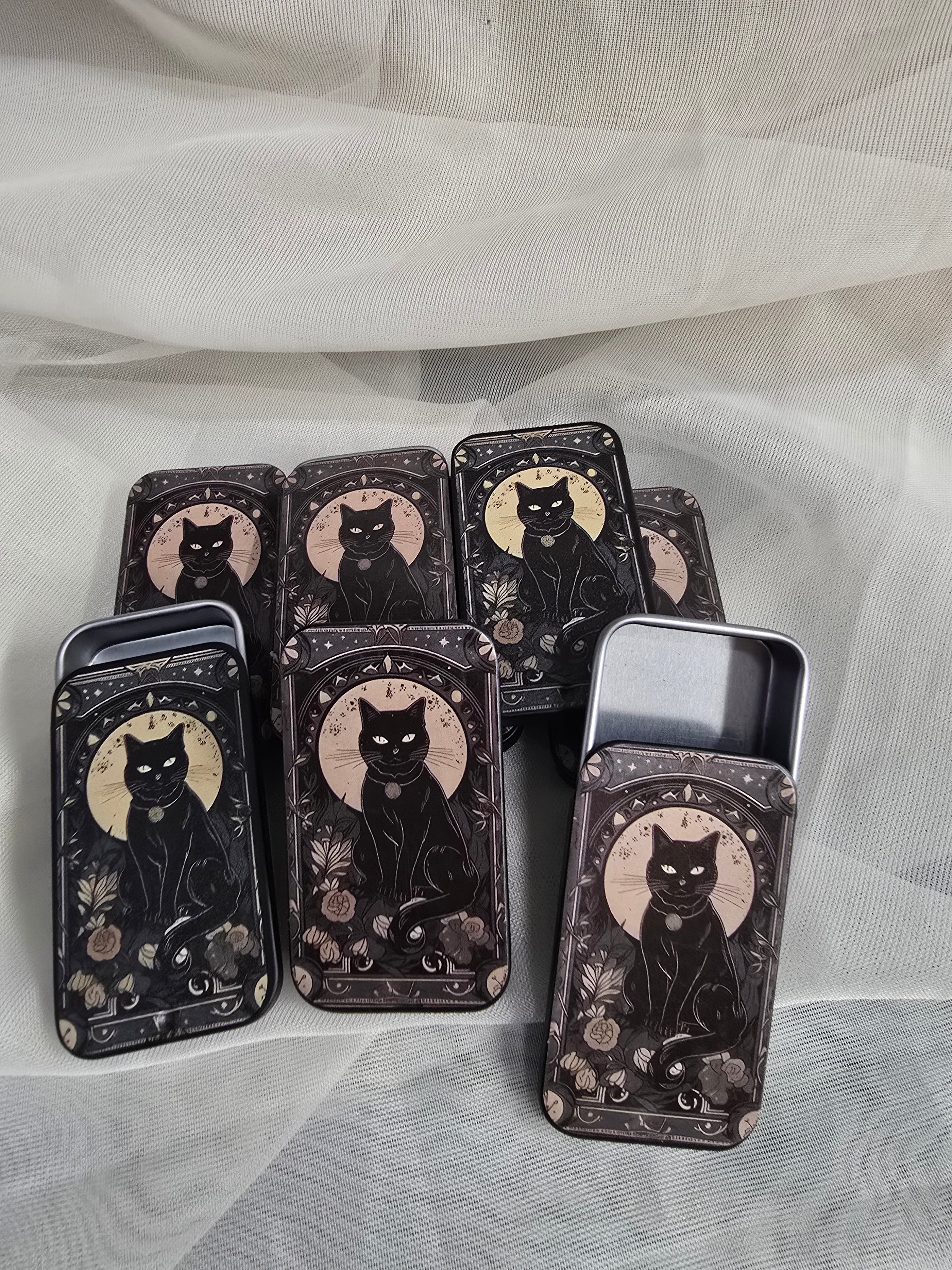 Black Cat Tin Match Box NHP172