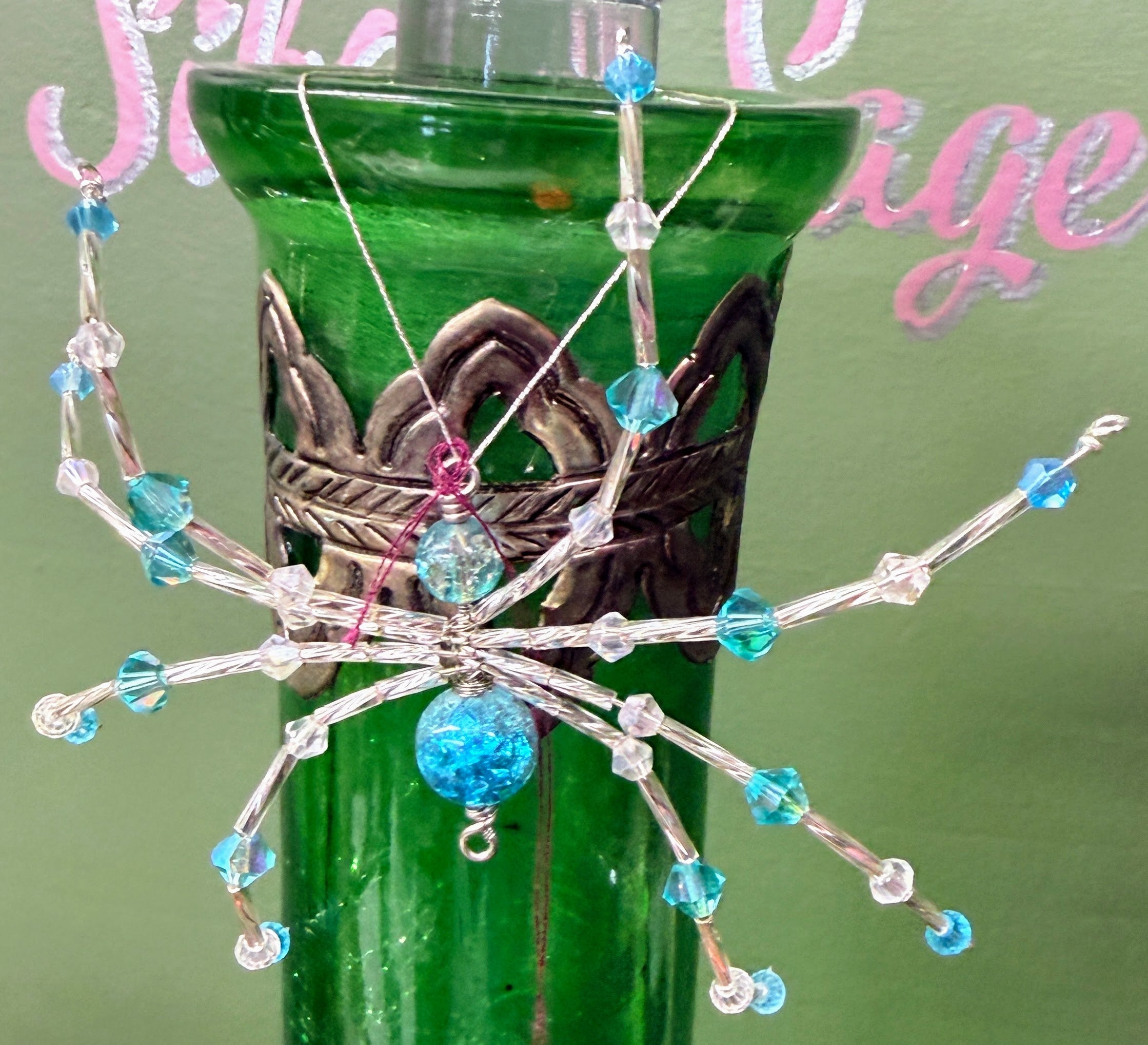 Blue and Silver Spider