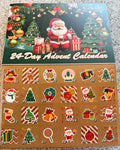 Premium Crystal Santa Christmas or Yule Advent Calendar RC124