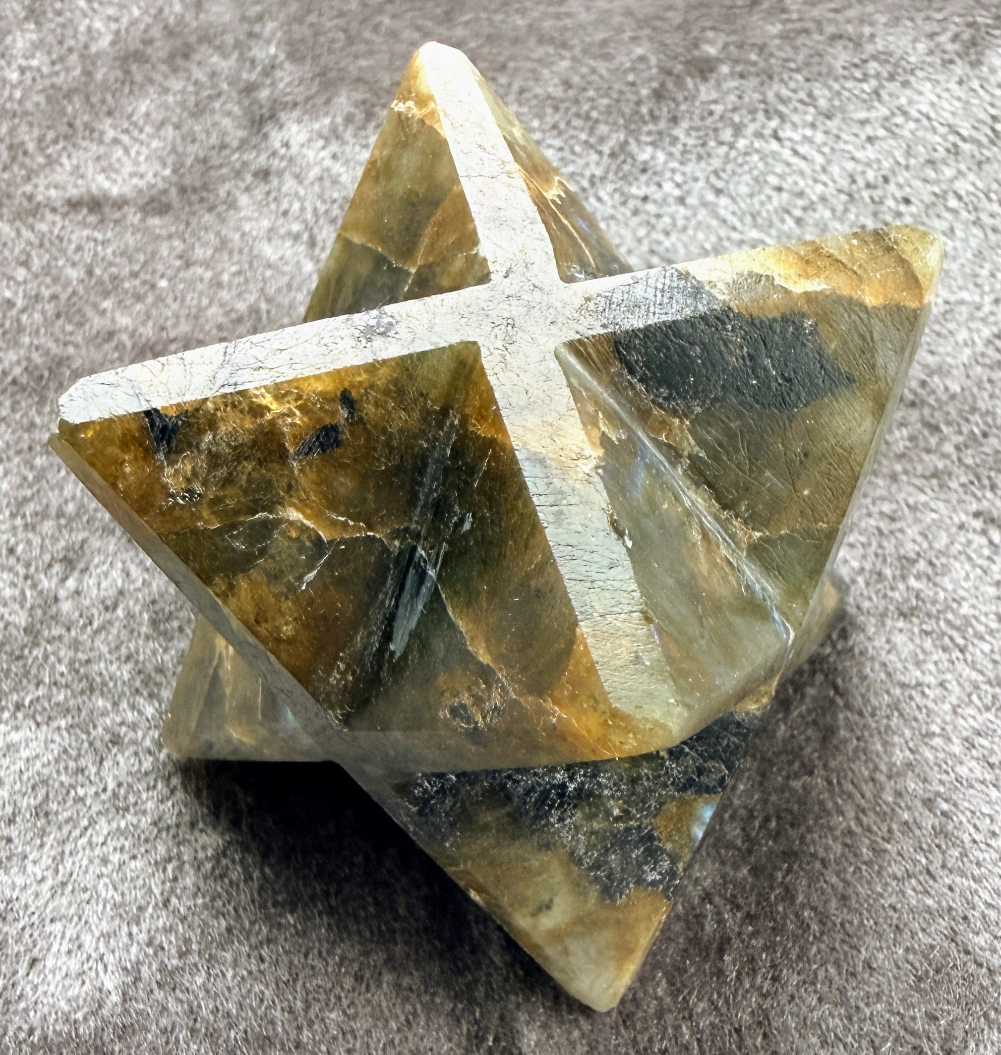 Mind Body Spirit Manifestation Large Merkaba Labradorite 2 Inch SSC317