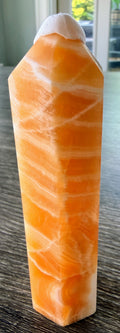 Orange Gold Yellow Calcite Tower Five Inches RC313