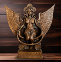 Natural Hand Carved Solid Wood Deity Goddess Status Altar Display Piece RC304
