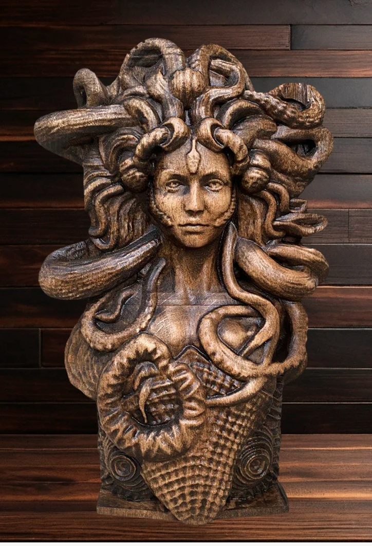 Natural Hand Carved Solid Wood Deity Goddess Status Altar Display Piece RC304