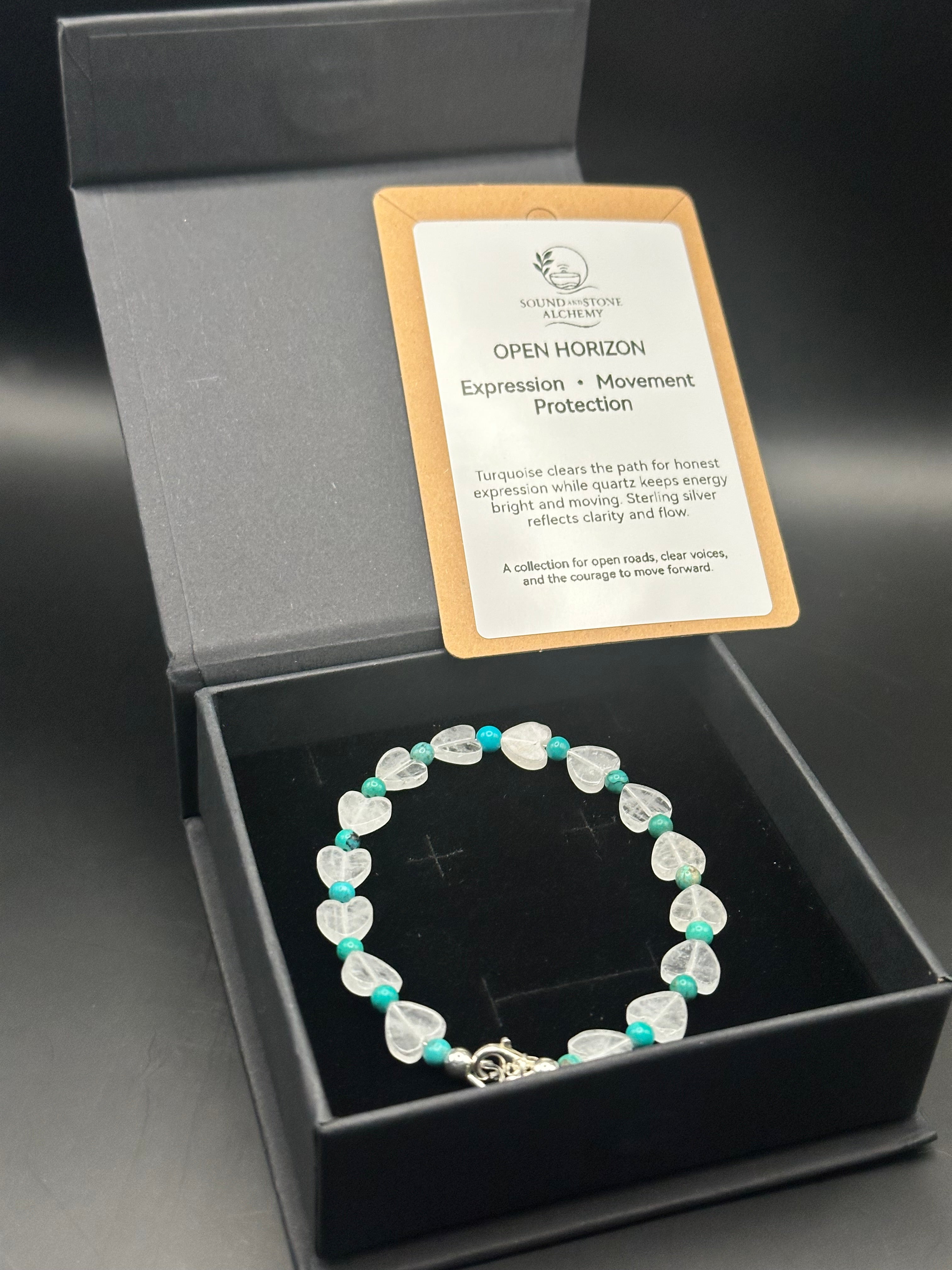Open Horizons Bracelet with Quartz Hearts SSA73