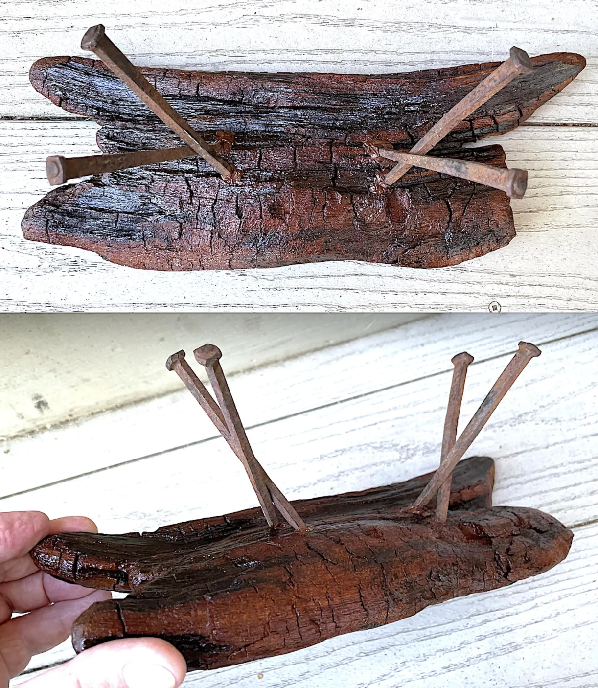 Ghostwood Iron Wand Stand with Antique Iron Nails RC278