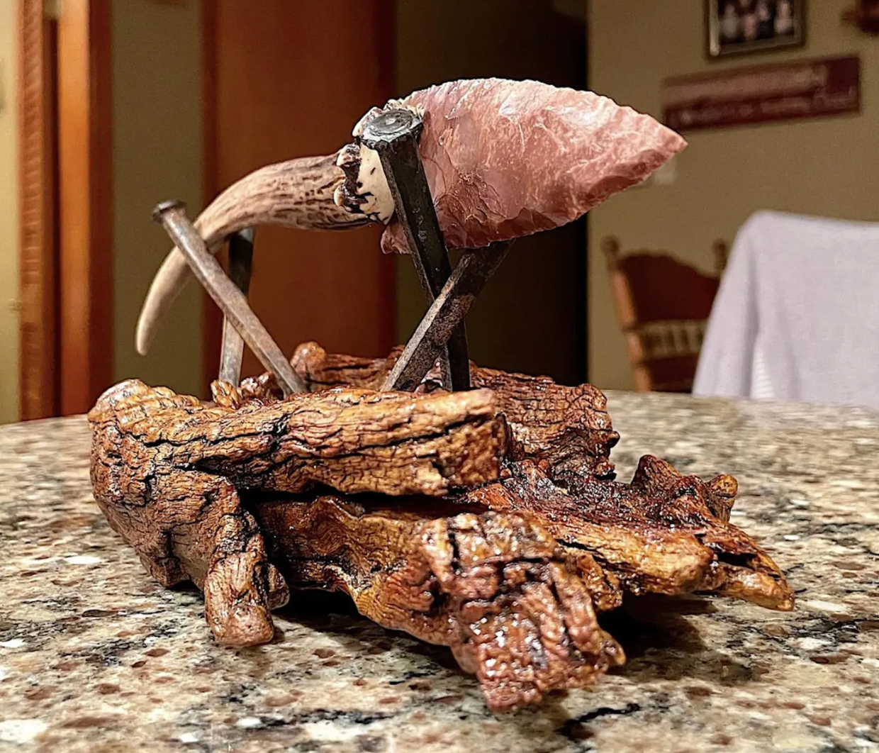 Ghostwood Iron Wand Stand with Antique Iron Nails RC278