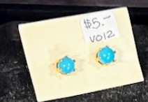 Turquoise Post Earrings VO12