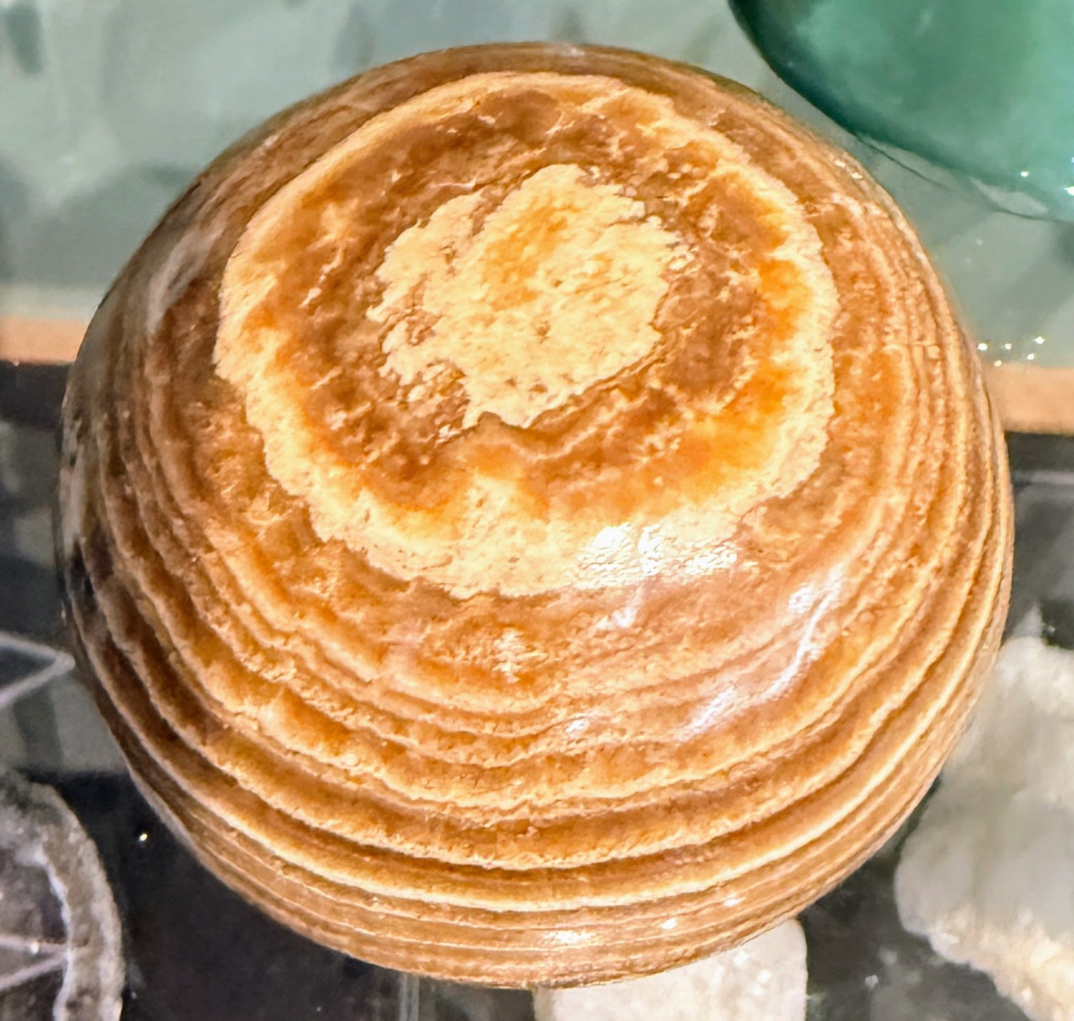 Large Banded Aragonite Sphere FA16