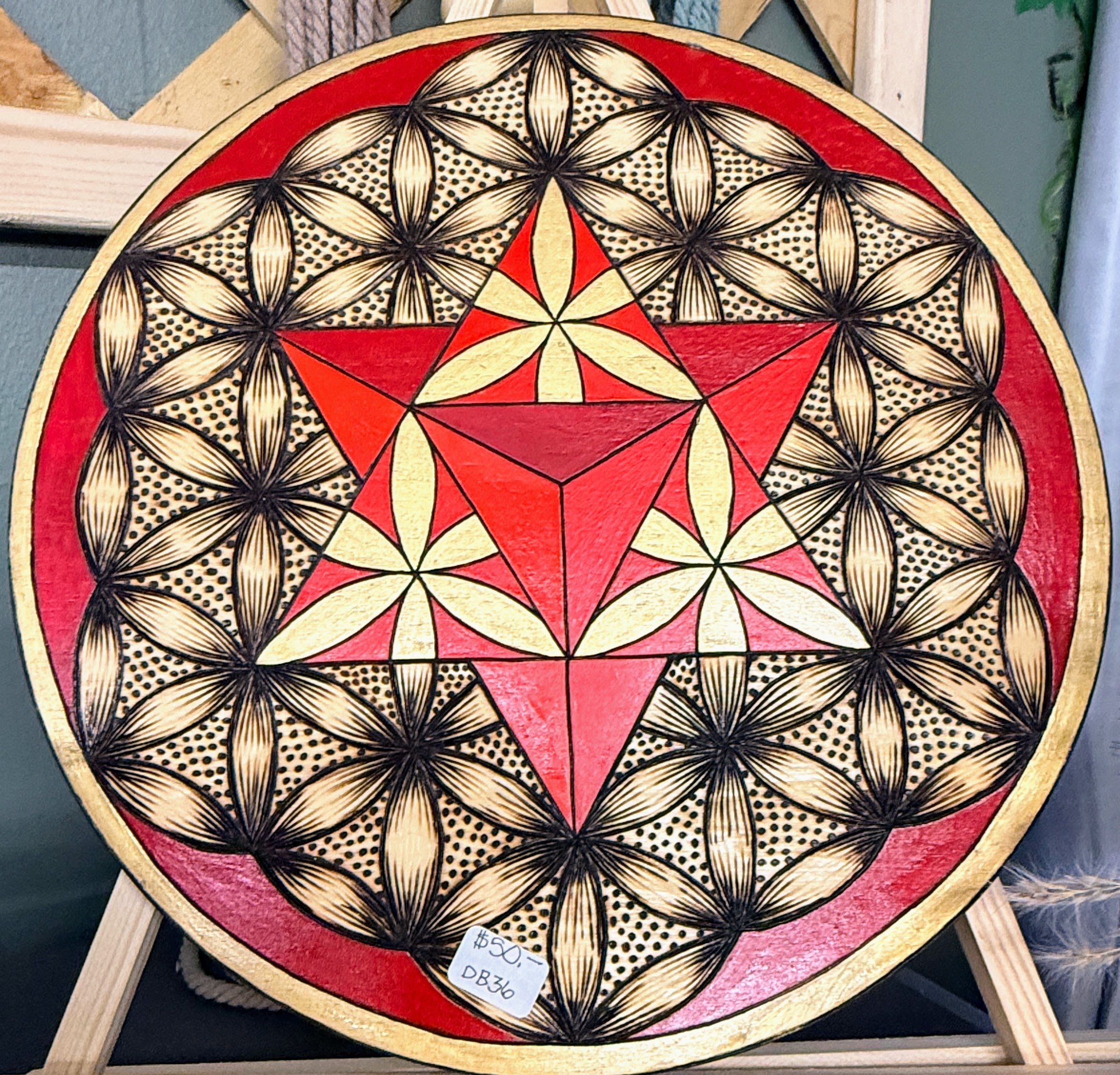 Wooden Crystal Grid DB36