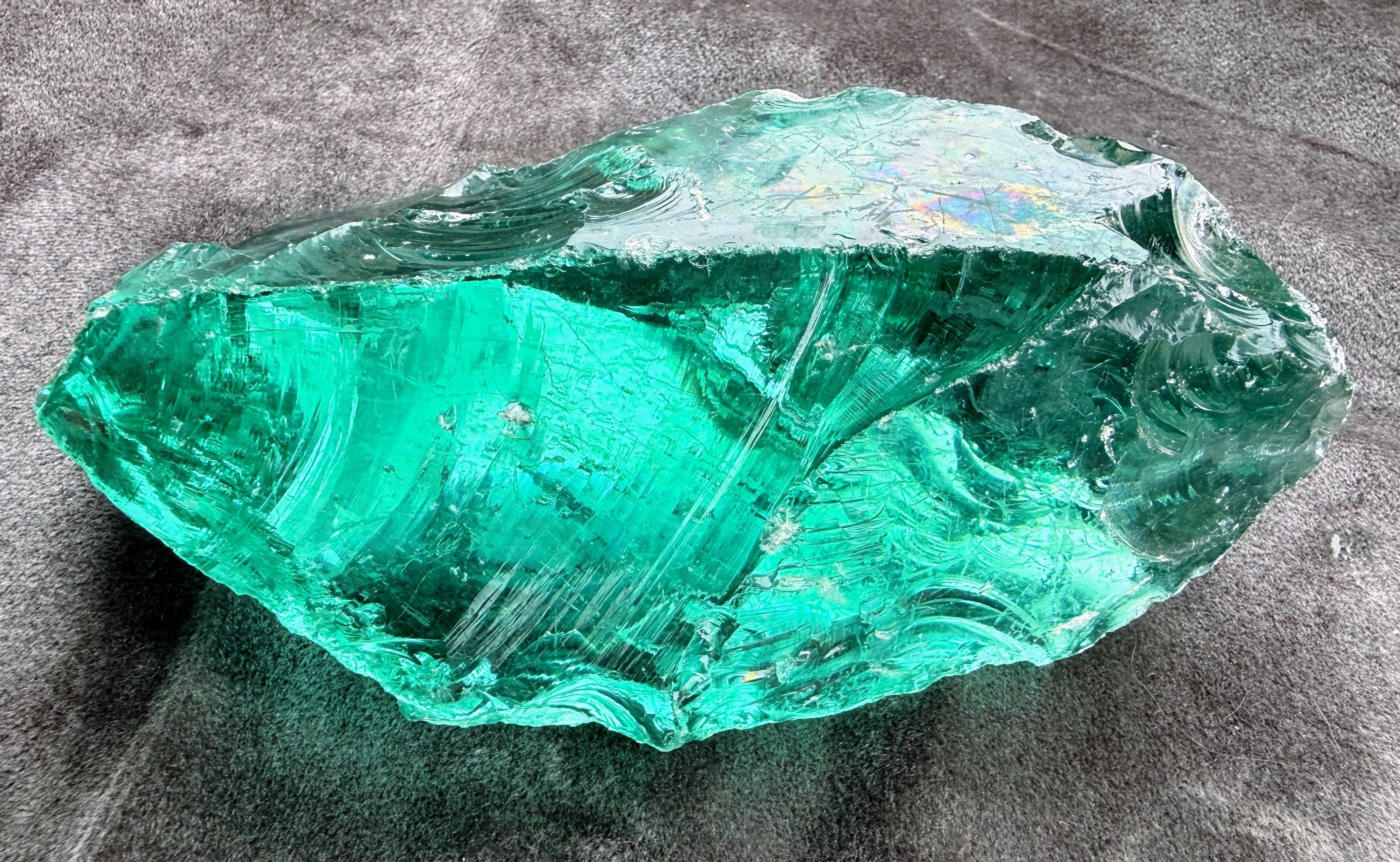 Large 6-7 Inch Rare Green Obsidian SSC310