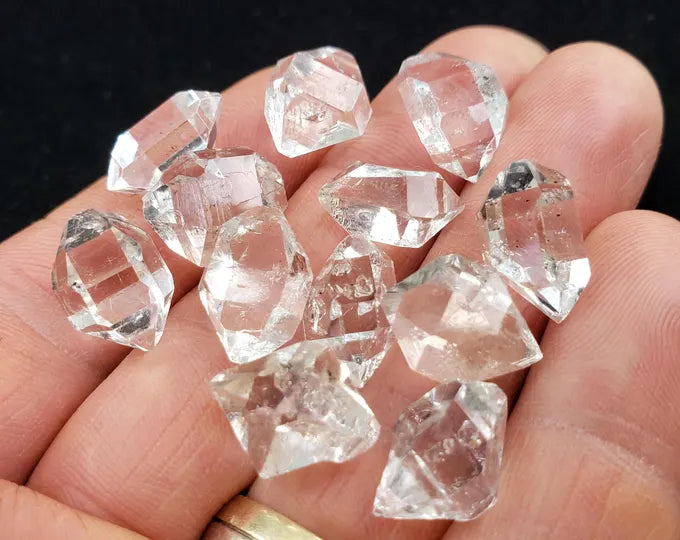 Double Terminated Herkimer Diamond in Case RC174