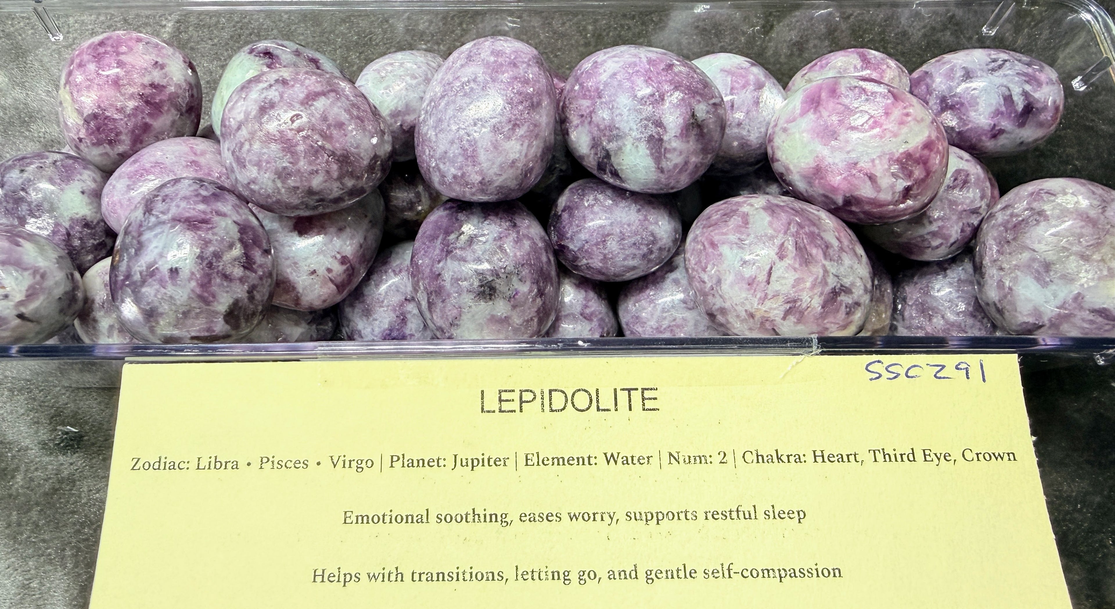 Lepidolite Large Round Tumble SSC291
