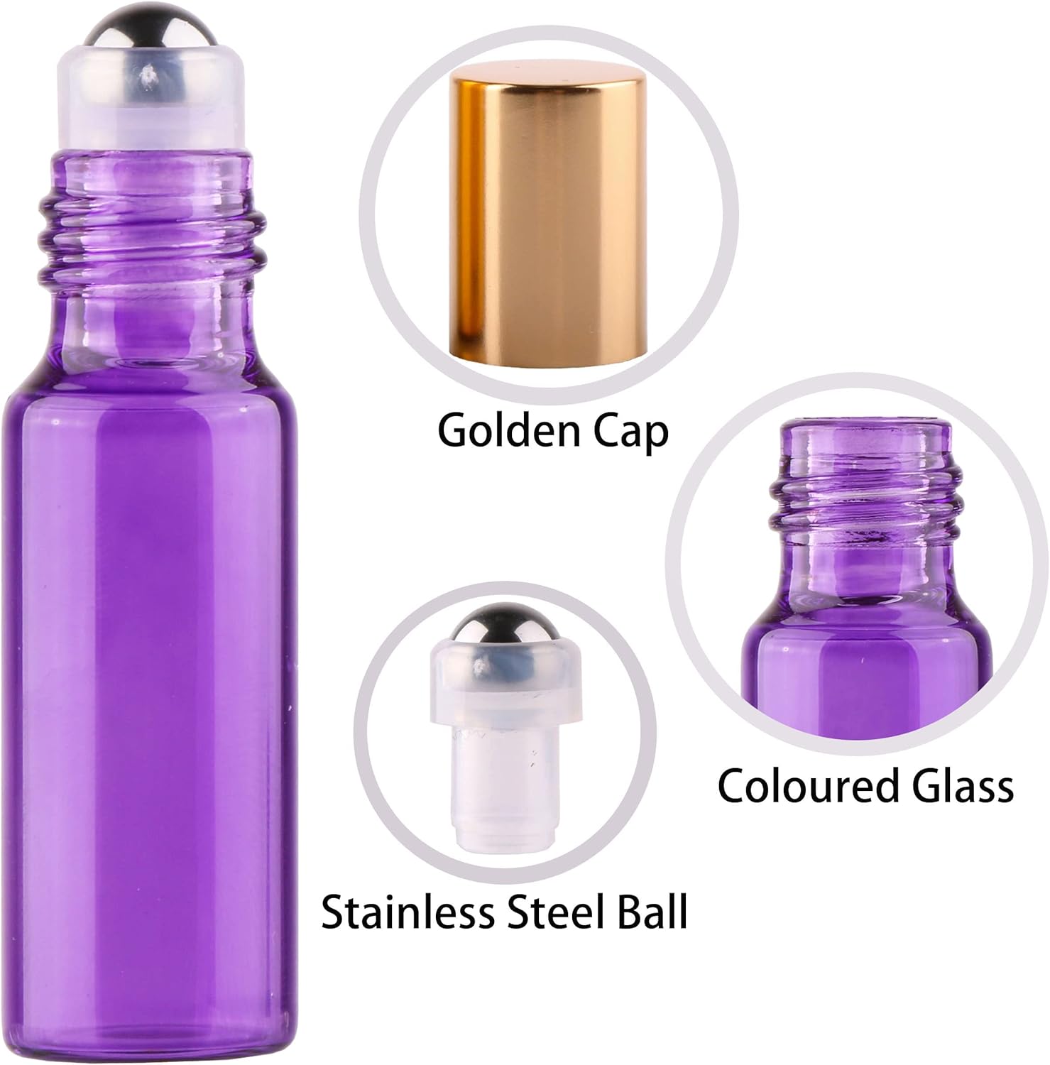 Zodiac Oil Collection 5ml Assorted Colors Glass Rollons Premium Organic Essential Oil Blends RC257