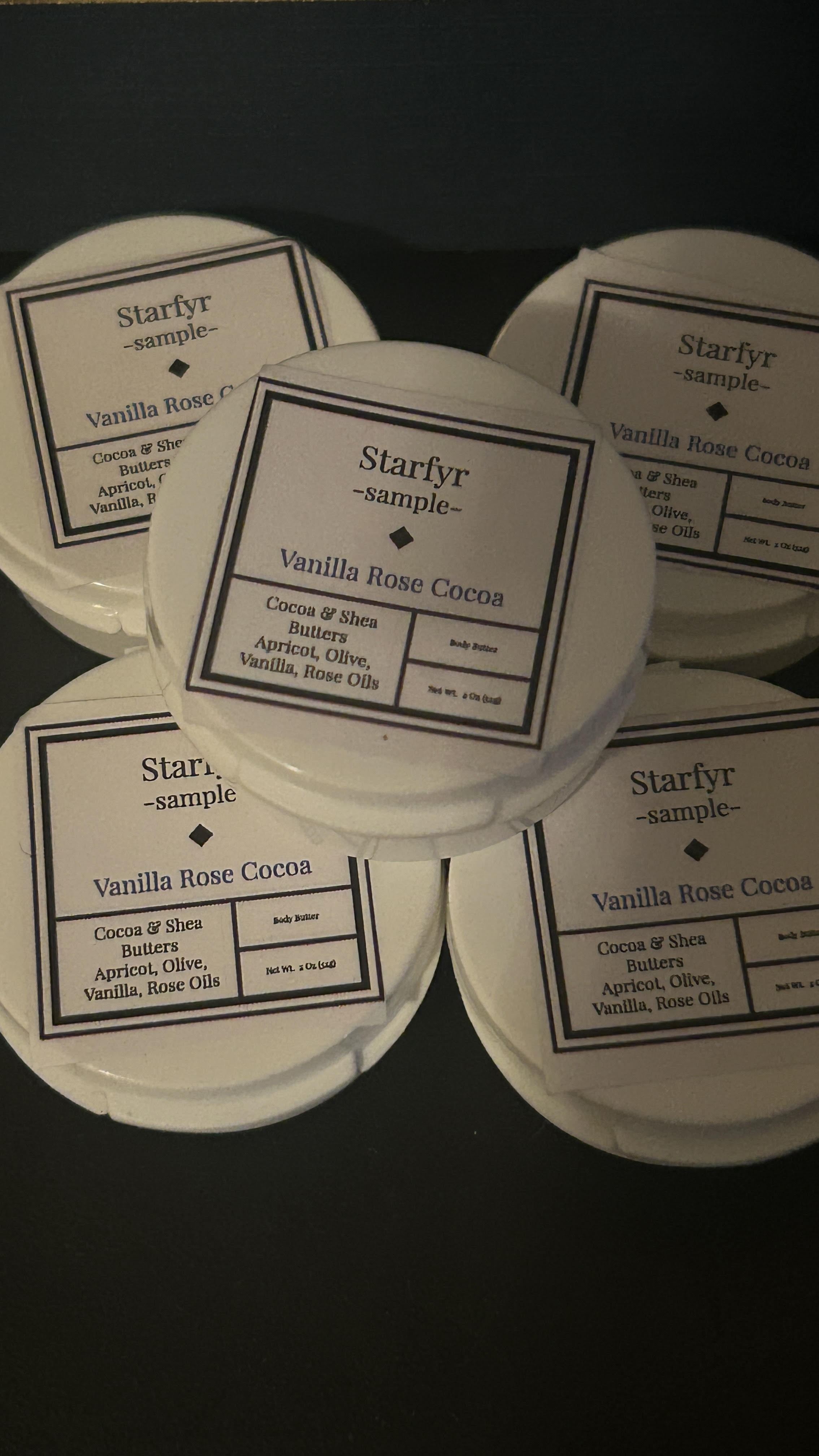 Vanilla Rose Cocoa Body Butter in Sample Size 1oz SF01