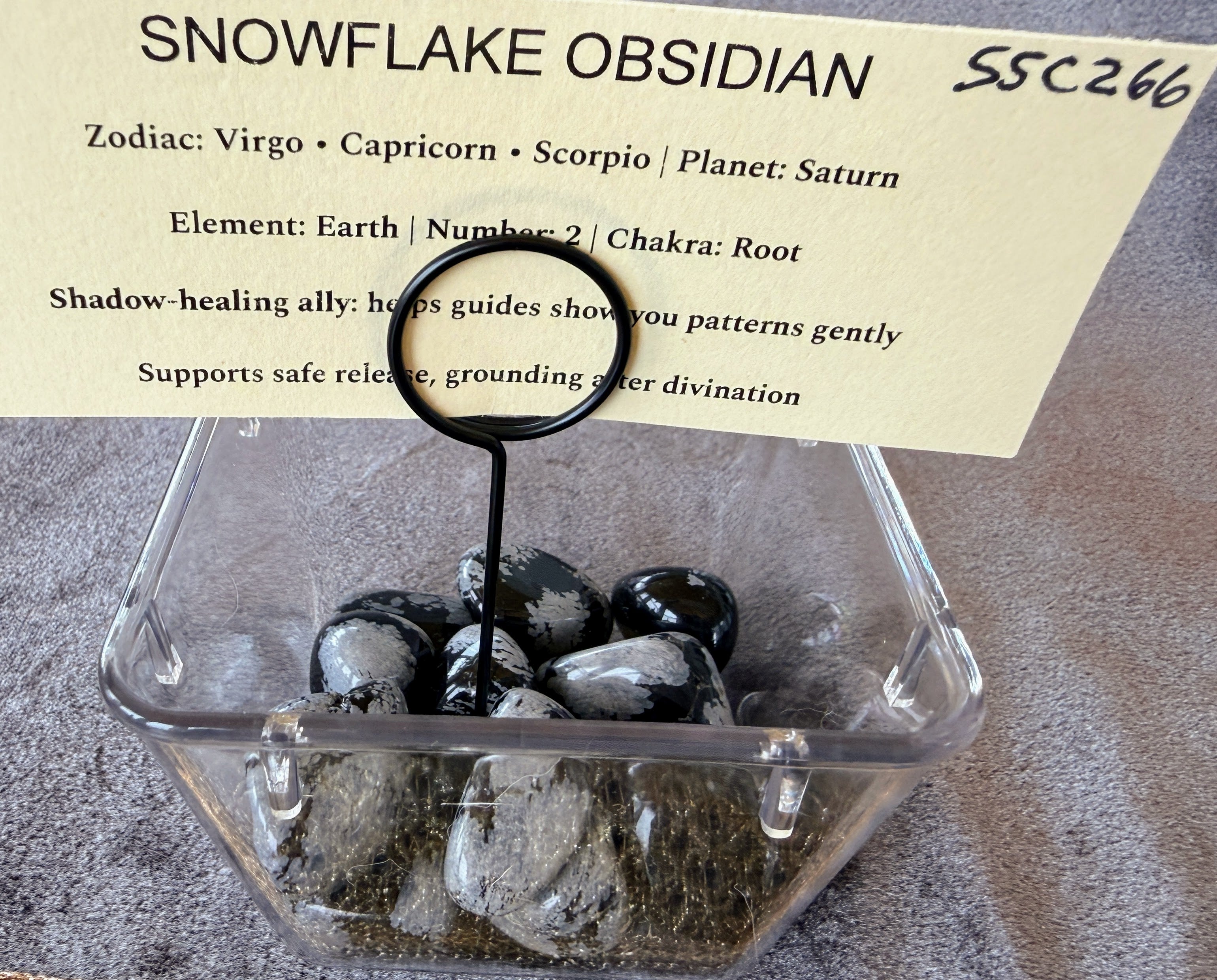 Snowflake Obsidian Tumble SSC266