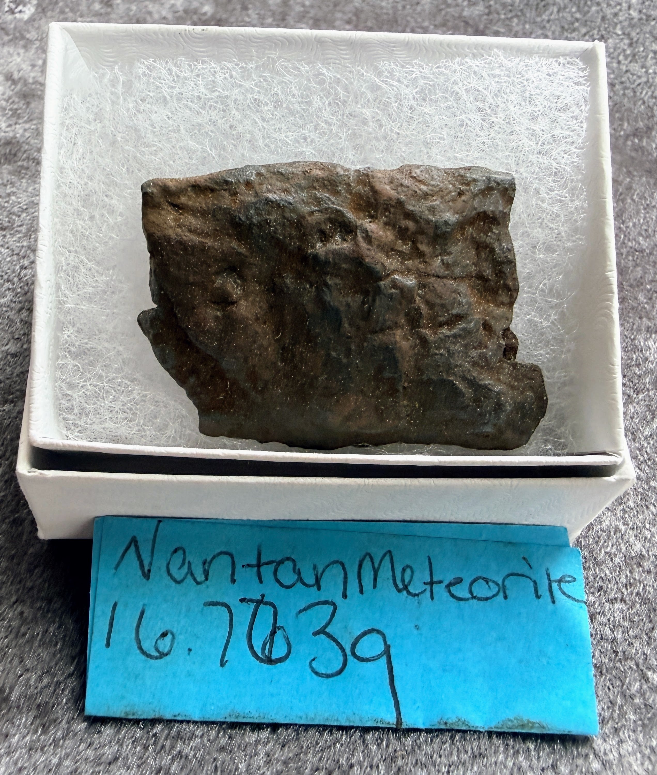 Extraterrestrial Nantan Meteorite Rare Collectors Item 16.77 gram SSC325