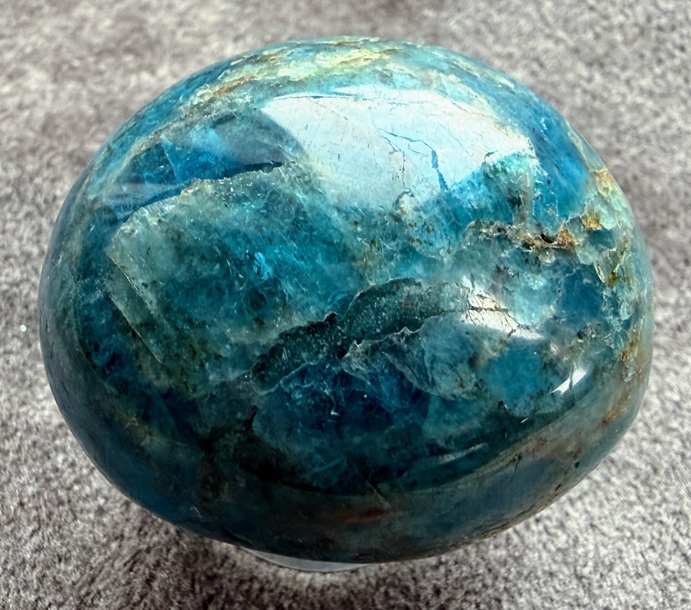 Blue Apatite Palm Stone SSC326