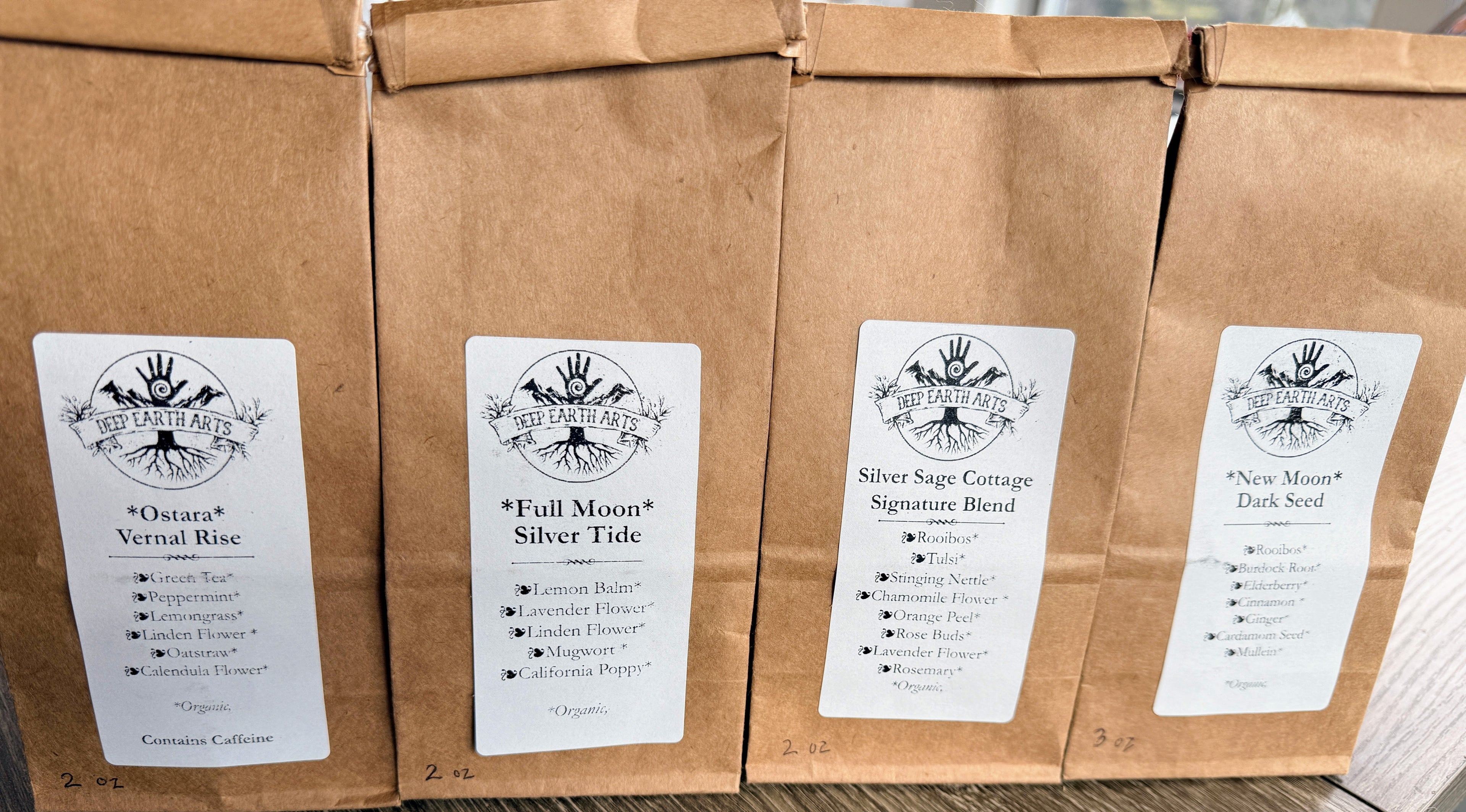Deep Earth Arts Organic Tea Blend Bag SSC284 SSC285 SSC286 SSC287