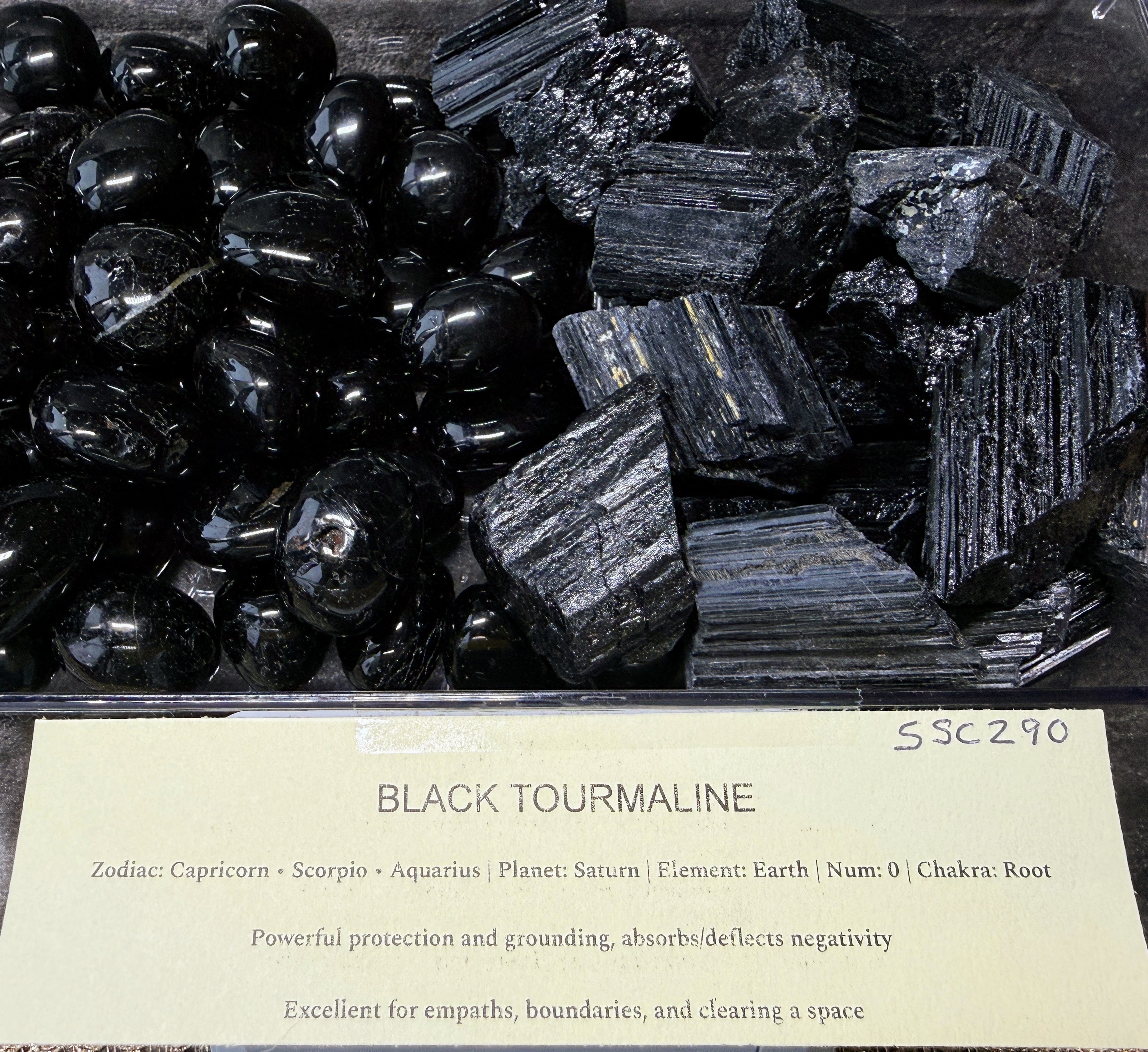 Black Tourmaline Tumble or Raw SSC290